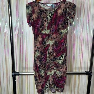 Snake print multi color dress